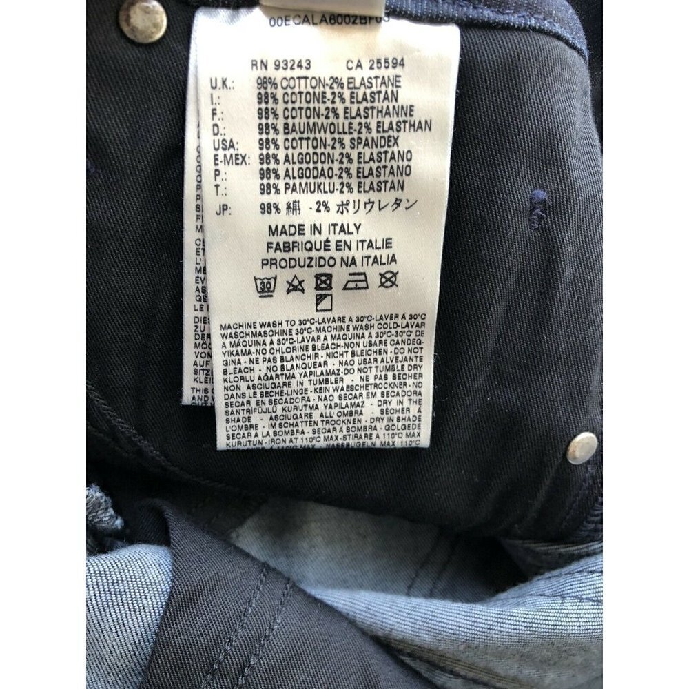 Diesel Black Gold Dark Navy Ceress Leather Jeans - Picture 6 of 12